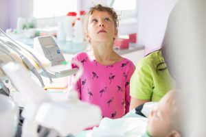 little girl's first dental visit